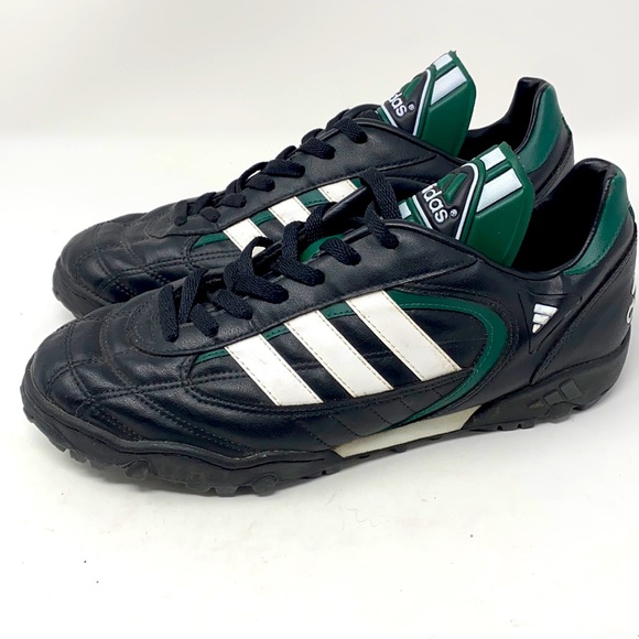 Adidas Soccer Shoes Black Green White